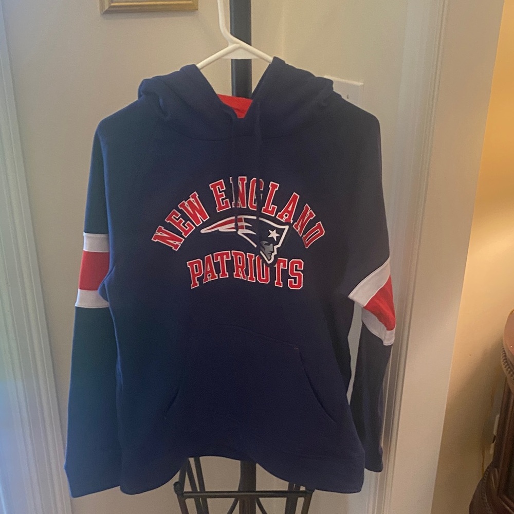 NFL New England Patriots Navy and Red Hoodie
